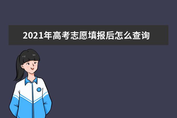 2021年高考志愿填报后怎么查询是否被录取