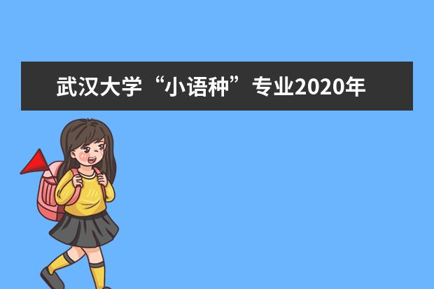 武汉大学“小语种”专业2020年不再单独招生