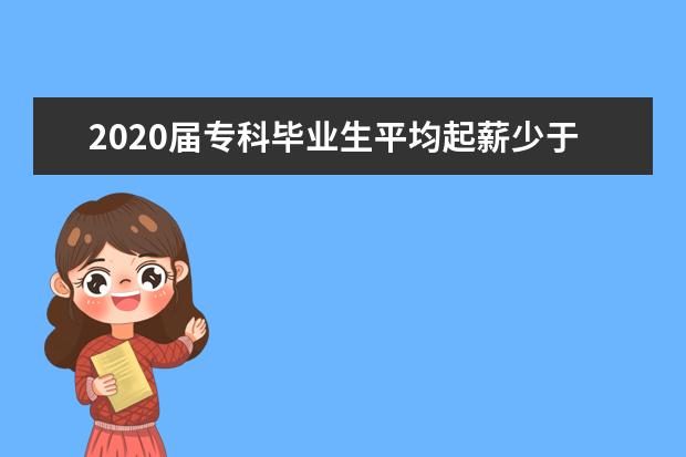 2020届专科毕业生平均起薪少于农民工月均收入