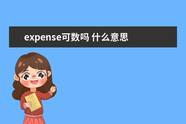 expense可数吗 什么意思