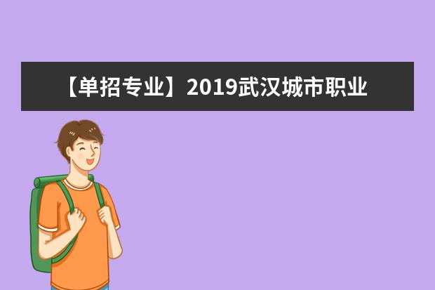 【单招专业】2019武汉城市职业学院单招专业有哪些？