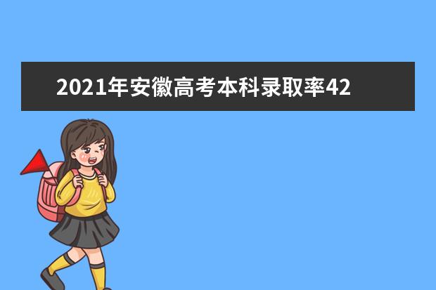 2021年安徽高考本科录取率42%  专科录取率41.25%