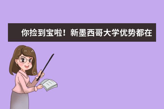 你捡到宝啦！新墨西哥大学优势都在这里哦