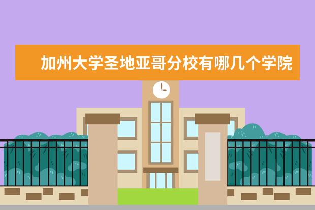 加州大学圣地亚哥分校有哪几个学院