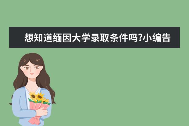 想知道缅因大学录取条件吗?小编告诉你
