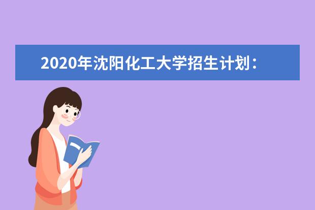 2020年沈阳化工大学招生计划：辽宁招生1782人