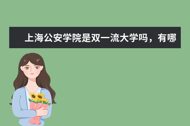 上海公安学院是双一流大学吗，有哪些双一流学科？