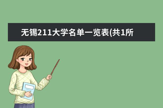 无锡211大学名单一览表(共1所)