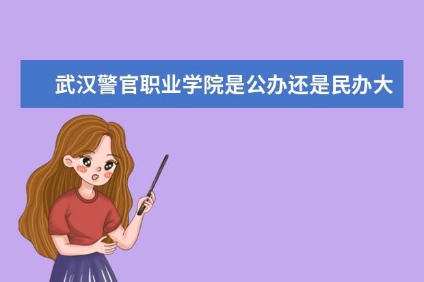 武汉警官职业学院是公办还是民办大学?