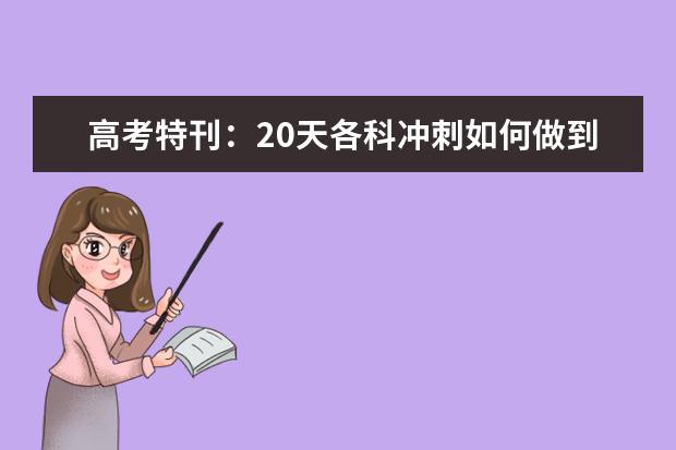 高考特刊：20天各科冲刺如何做到事半功倍（语文）