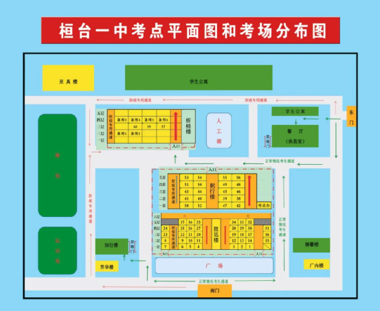 淄博市桓台县2022夏季高考考场分布图及考场地址